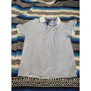 Vtg Tommy Hilfiger Mens Striped Polo Shirt Size Large Blue/white